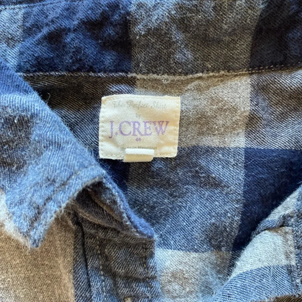J.Crew Perfect Shirt Midnight Buffalo Plaid Flannel Button Down Cotton Medium